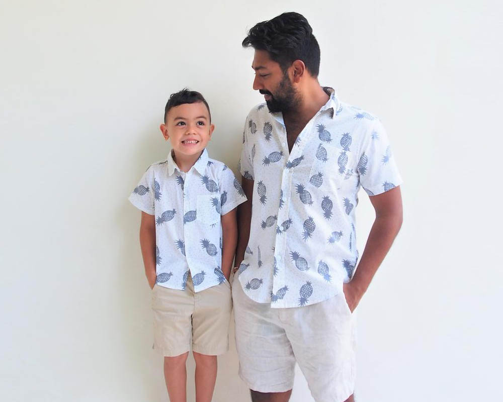 matching shirts father son