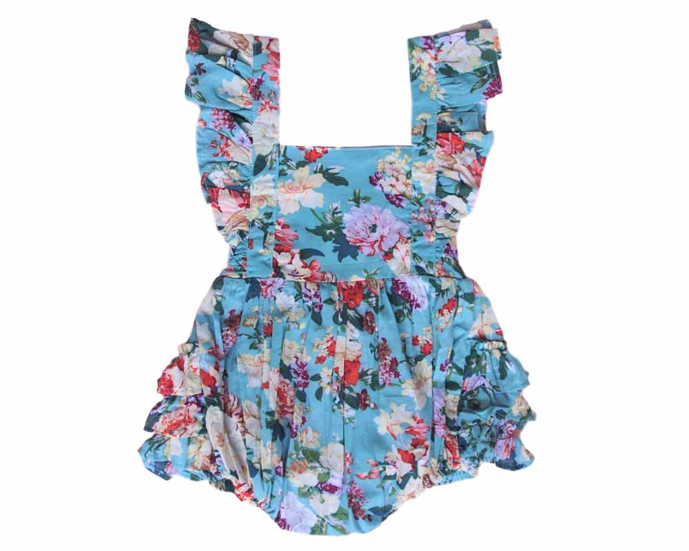 floral baby romper