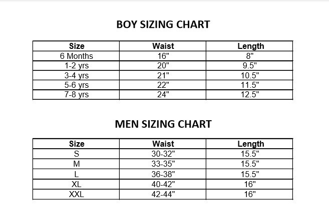 swimming shorts size guide ...